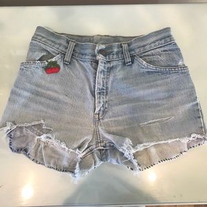 Vtg Denim LEVI booty shorts custom one of a kind